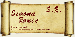 Simona Romić vizit kartica